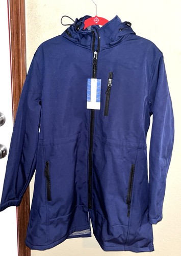 NWT Creation Tactical Navy Blue Women’s Lined Jacket w/Removable Hood Size Large