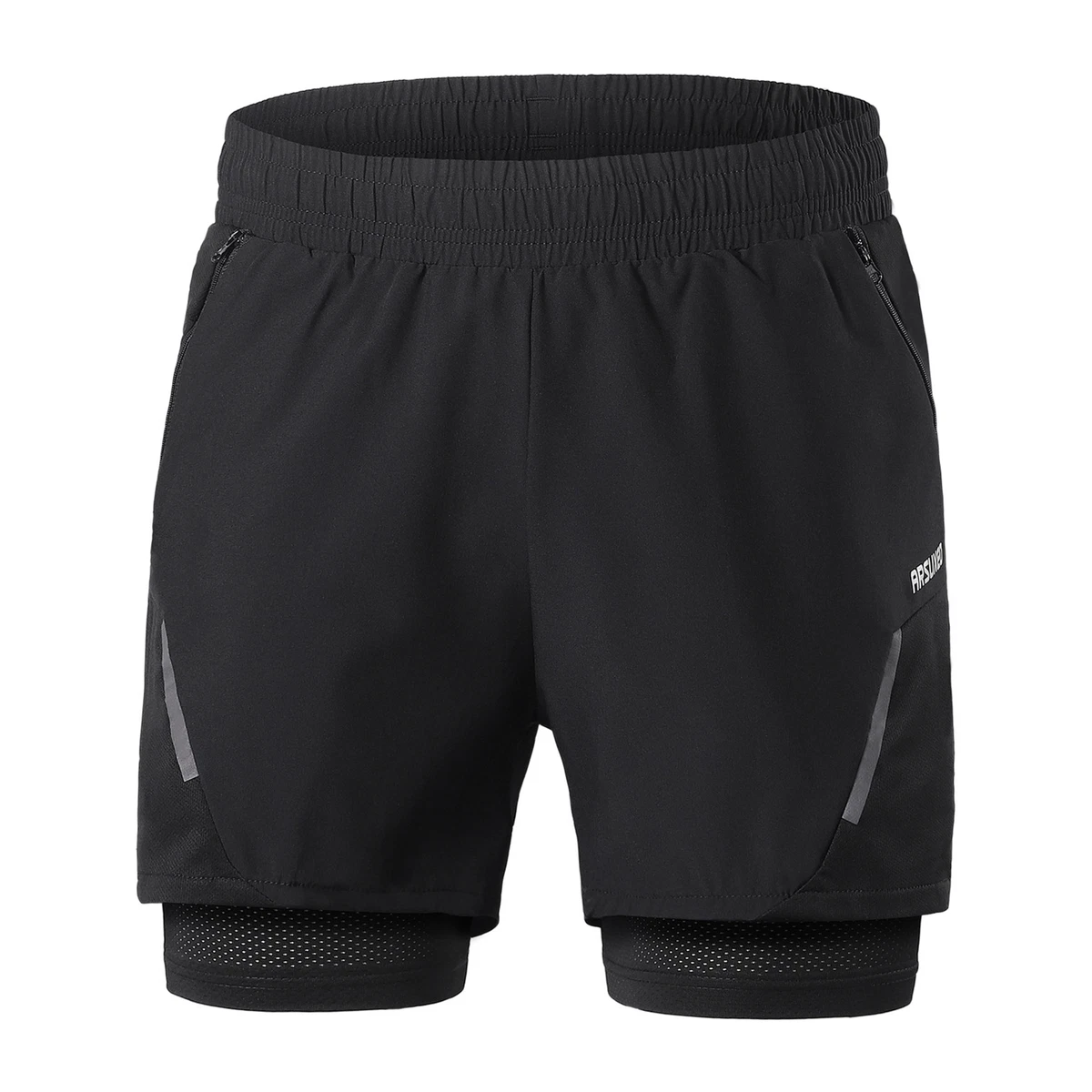 Mens running shorts with zipper pockets sale