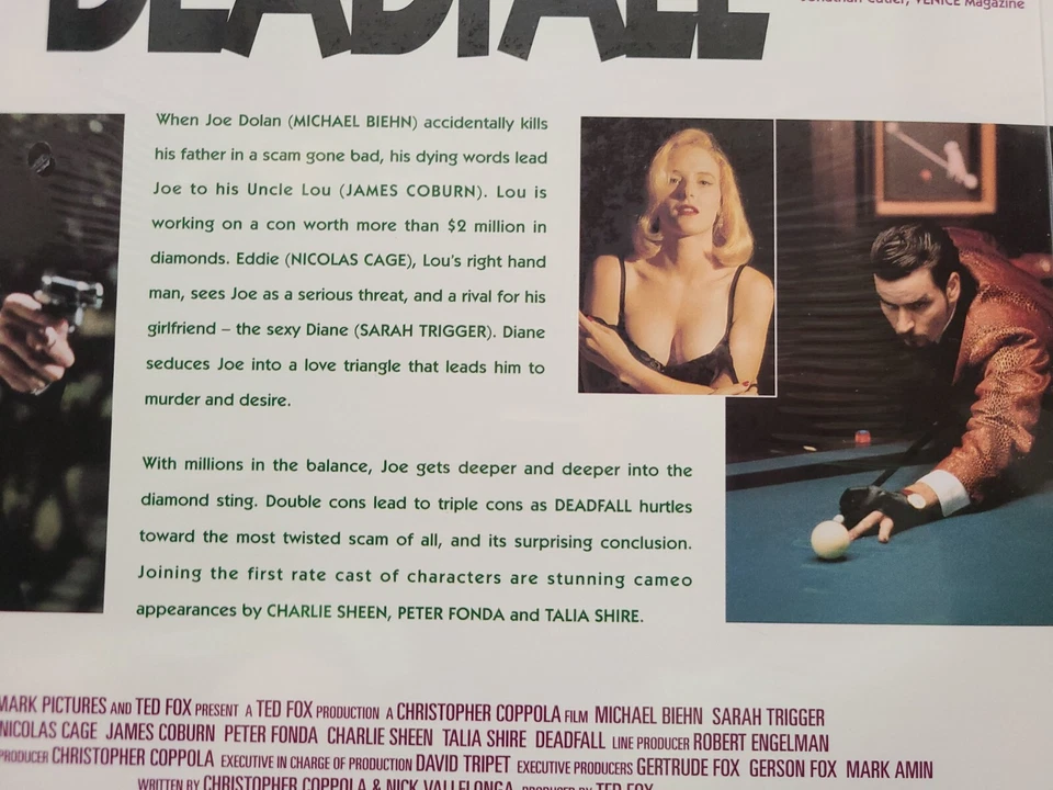 Deadfall NEW SEALED Laserdisc Laser disc Nicolas Cage James Coburn 1994 RARE! - Image 4 of 4