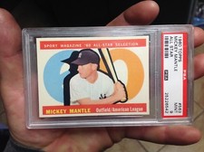 ~SUPERIOR QUALITY BRIGHT COLORS +HIGH-END+ PSA 9 TOPPS MICKEY MANTLE 1960 NICE