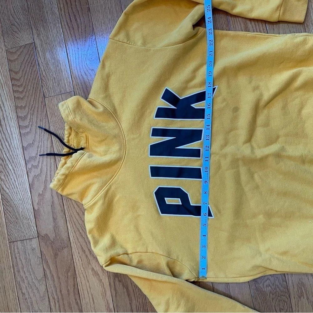 UNDERCOVER Felpa con cappuccio pullover giallo rosa Victoria Secret taglia L