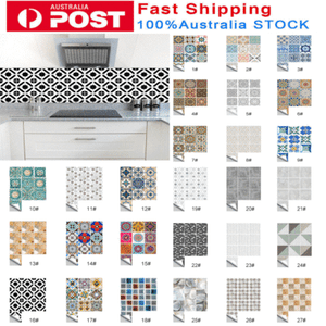 10x Waterproof Tile Stickers Self Adhesive Wall Sticker Art Decals Kitchen Decor - Kitchen Wall Art Stickers Australia 10x Waterproof Tile Stickers Self Adhesive Wall Sticker Art Decals Kitchen Decor - Kitchen Wall Art Stickers Australia