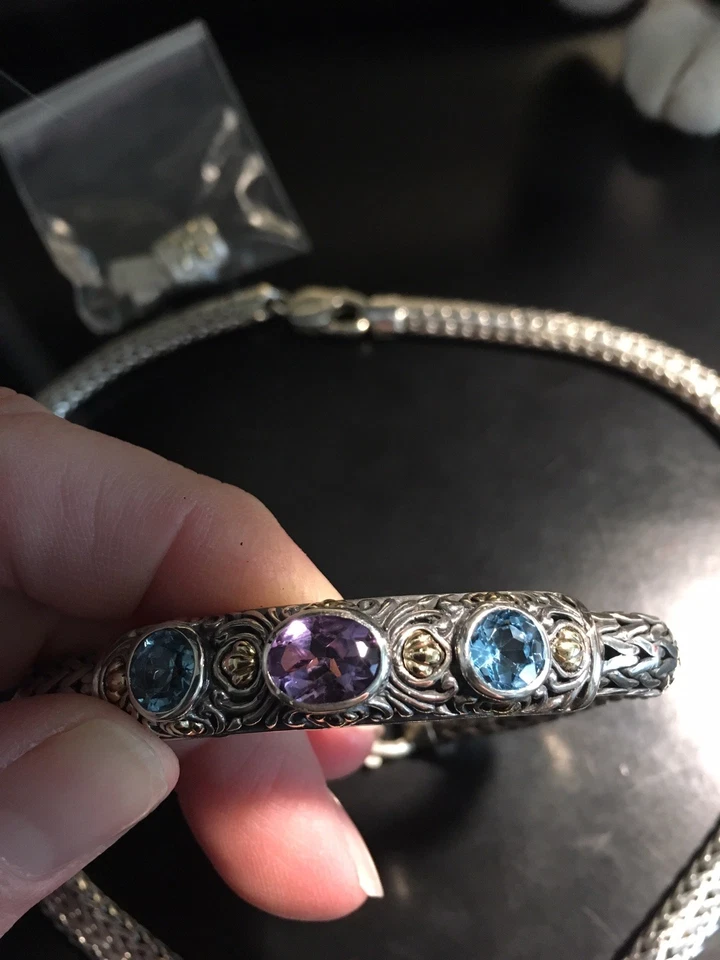 Juego BJC Samuel Benham de ley, oro y piedra natural Foto 4 de 4