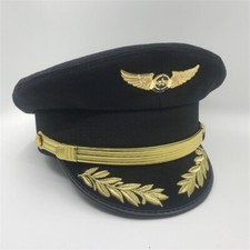 Men Yacht Military Flat Hats Sailor Captain Aviator Cosplay Costume Uniforms Cap