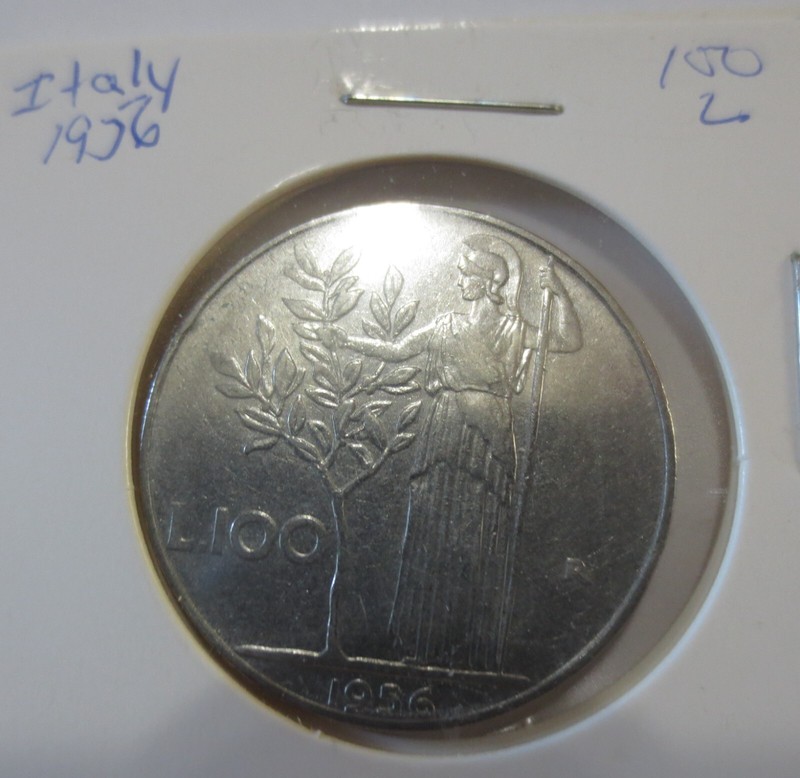 1956 Italy 100 Lire Coin 1