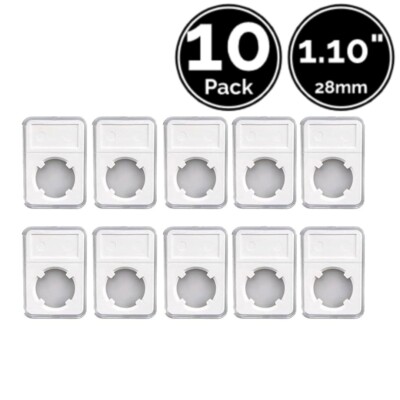 10 Pk 1.1'' IN 28 mm Slab Coin Display Snap Holder 4 US Large Cent Wreath Coronet