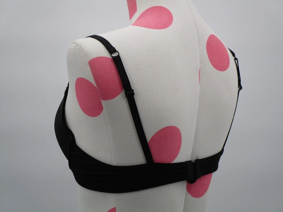 Carrie Amber Woman's Bra 36 B Black Push Up Padded Demi Underwire Plunge Tshirt - Image 4 of 4