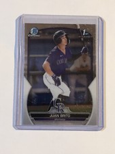 2023 Bowman Chrome 1st Prospect Juan Brito #BCP-77 Rockies Baseball Card