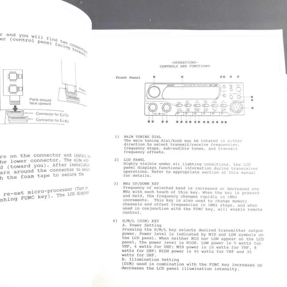 Manuales de instrucciones para operadores Alinco DR-600T / DR-600E edición avanzada OEM Foto 4 de 4