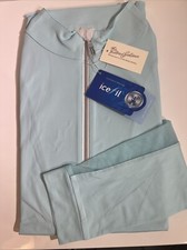 Tailored Sportsman ICEFIL Long Sleeve Ziptop Shirt Blue/ Silver Large