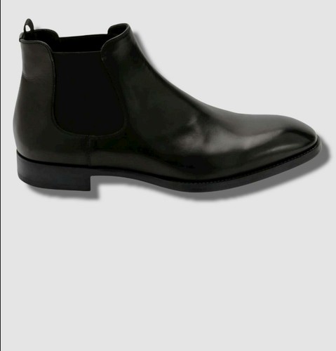 Giorgio Armani Leather Chelsea Boots Men's Black