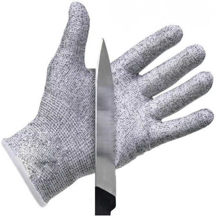 Gants anti coupures de niveau 5 EN 388 en tricot haute densité
