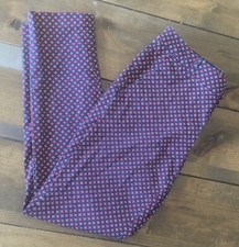 Tommy Hilfiger Blue And red Geometric Print Skinny Leg Pant Size 2 Career