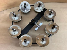 RhythmTech Hi-Hat Trick Stand Pull Rod-Mounted TAMBOURINE Double Row Jingles