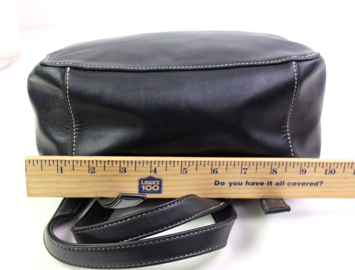 charter club leather backpack Charter Club BLACK GENUINE LEATHER CLASSIC BACKPACK HANDBAG SHOULDER BAG  PURSE