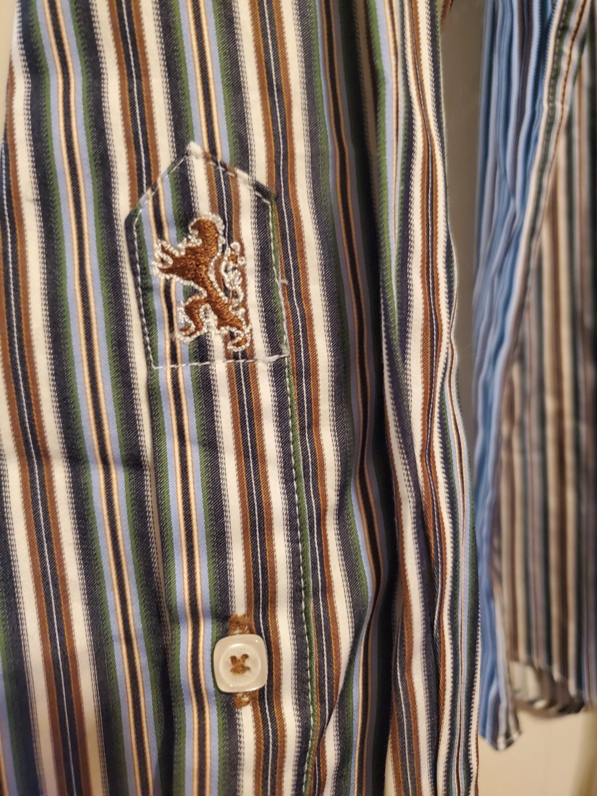 BUGATCHI long sleeve button down, striped with co… - image 5