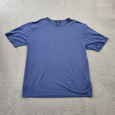 #ad John Henry Shirt Mens Medium Blue Performance Short Sleeve $2.38