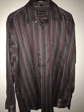 Kinloch Anderson Dress Shirt Mens Size Large Striped scotland Cotton
