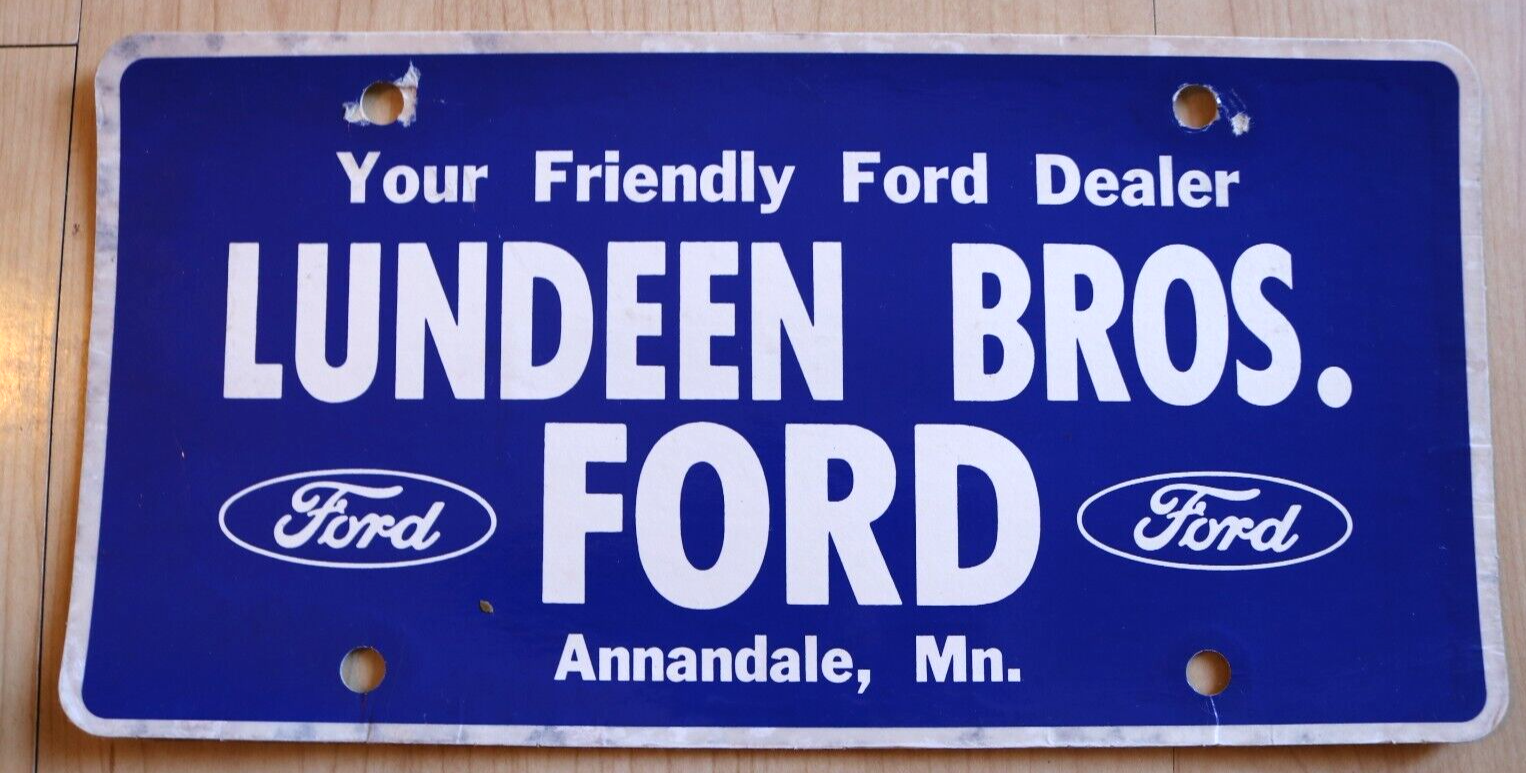 lundeen bros ford annandale minnesota vintage car dealer cardboard booster plate eBay