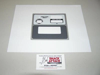 DIXIE NARCO 276E, 501E & 600E SODA VENDING MACHINE COIN INSERT BEZEL DECAL - New