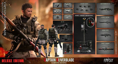 Patriot studio 1/12 Chris ヘッド 素体 デラックス版 Patriot Studio Evil Chris Redfield 1/12 Captain Silverblade Deluxe