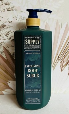 London Fog Supply Co. ~ Bourbon & Coconut Exfoliating Body Scrub 33.8 fl oz