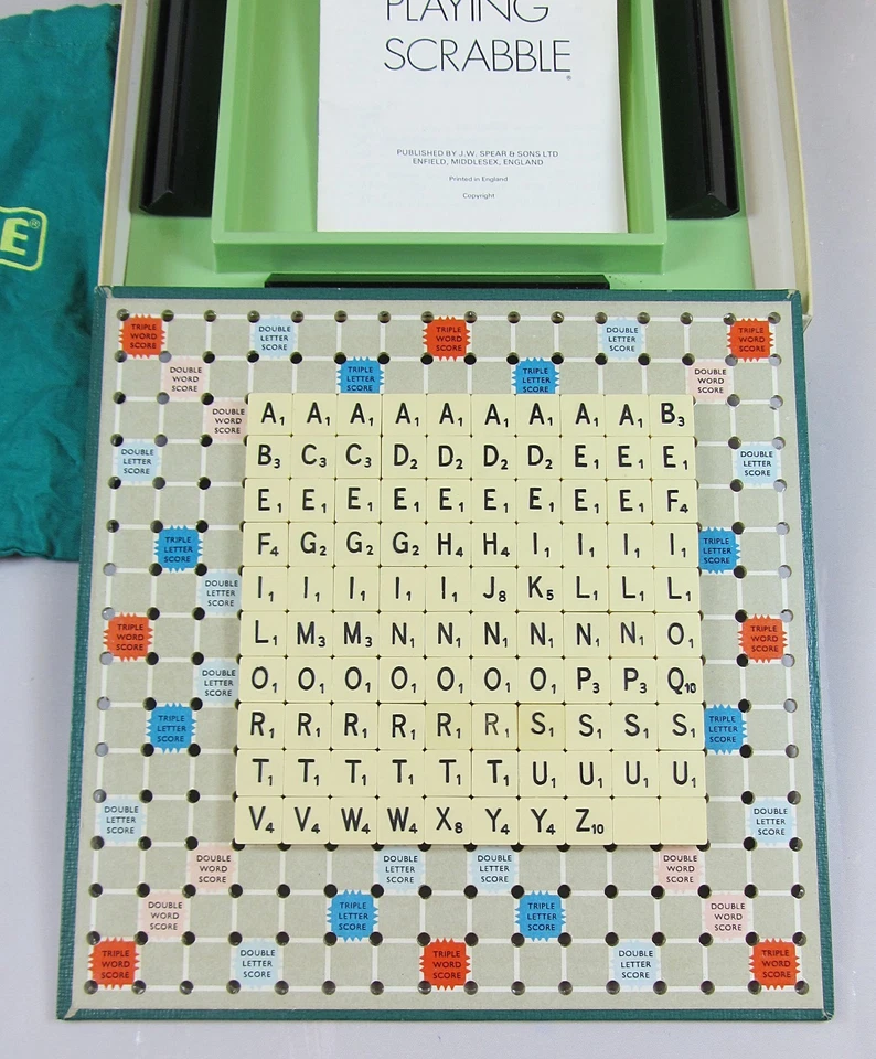 Vintage Travel Scrabble by Spears Games Complete Retro  Replacement Tile Bag - Image 2 of 4