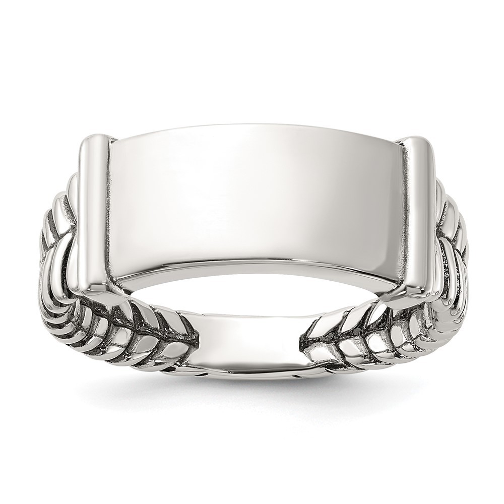 Sterling Silver Oxidized Ring Size 10 for Men's 4.56gm