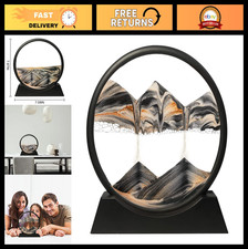 3D Moving Sand Art Picture - Round Glass Deep Sea Sandscapes for Home Decor, 7 I