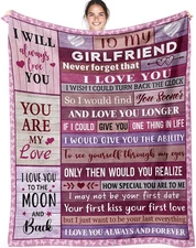 Girlfriend Blanket for Girlfriend Gifts,Best Romantic Anniversary Birthday Chris