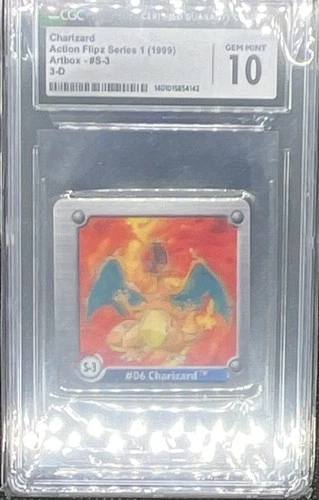Pokémon TCG Charizard Action Flipz Series 1 3-D ArtBox S-3 1999 CGC 10