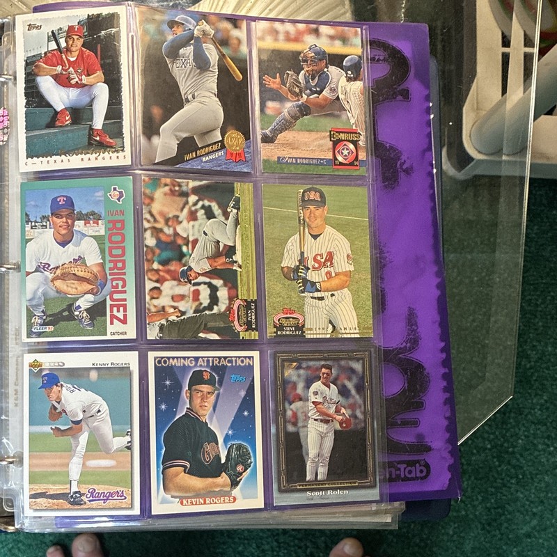 Topps 1997 MLB Baseball Card Lot (9) Ivan Rodriguez Kenny Rogers Scott Rolen