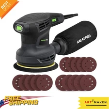 Ergonomic 280W Orbital Sander - 5" Disc with Dust Collection for Clean Operation