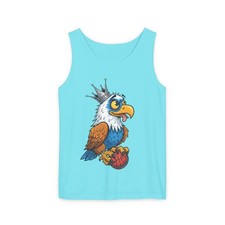 Tank Top, King of the Court: Eagle Basketball Mascot, Unisex Sleeveless Shirt, 