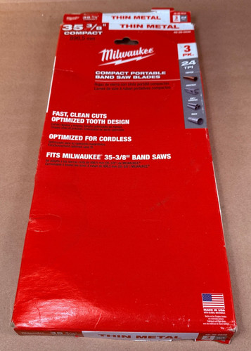 Milwaukee 35-5/8" Deep Cut Portable Band Saw Blades 24 Tpi 48-39-0539 -Some Rust
