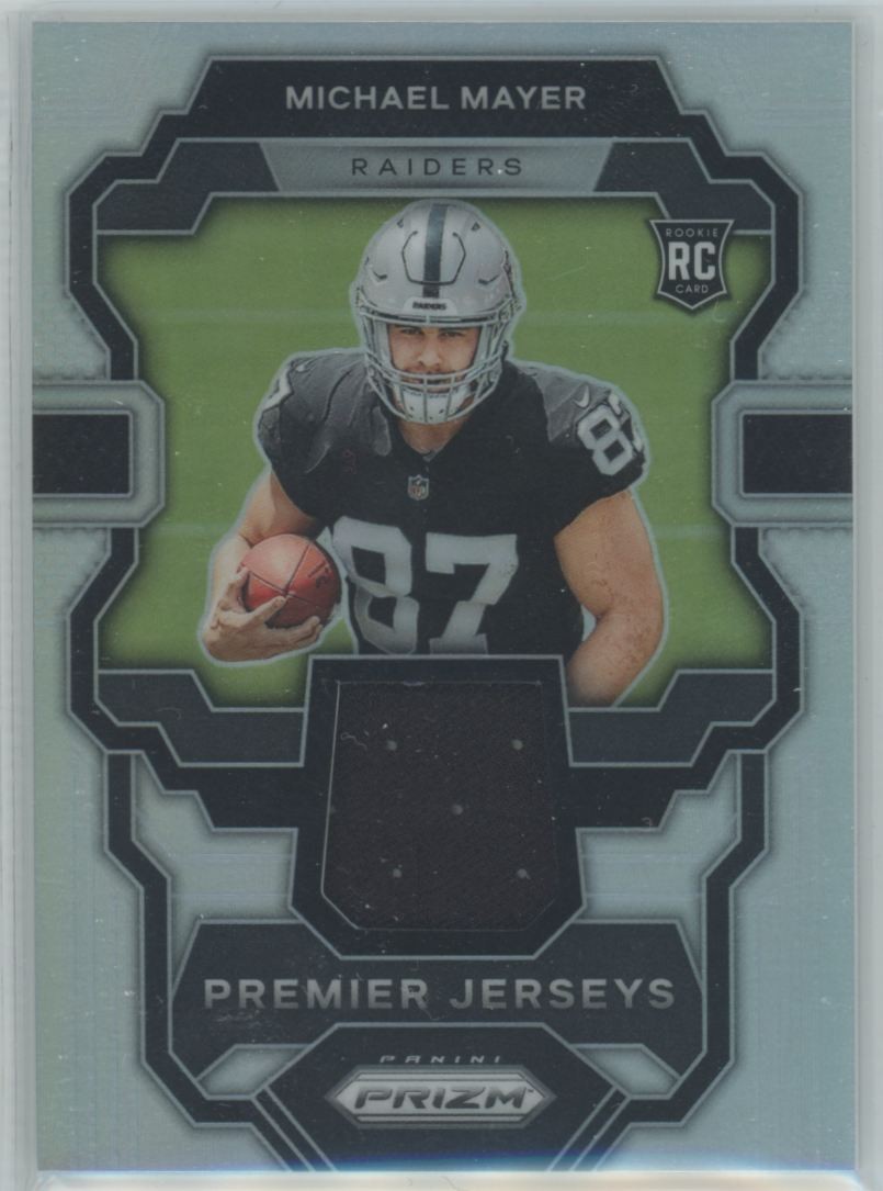 Michael Mayer 2023 Panini Prizm Silver Premier Jerseys Las Vegas Raiders #PJ-MM