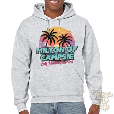 MILTON OF CAMPSIE EAST DUNBARTONSHIRE HOODIE - Retro Miami Beach lustig UK Sommer