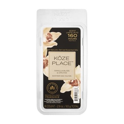 Koze Place Wax Melts Vanilla Bliss & Orchid 8-Pack 2.9 oz w/ Essential Oils