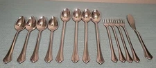13 Pcs Oneida Community ROYAL FLUTE Cocktail Forks Grapefruit Iced Tea Spoons 