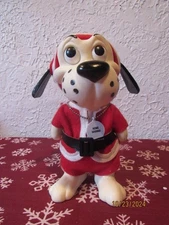 New~Vintage 1968~SANTA DOG BANK~Home Savings~RDF~Roy Des of Fla~Plastic