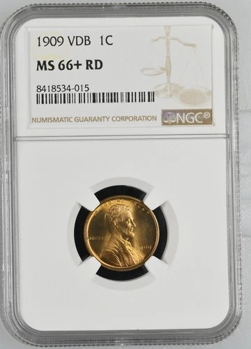 1909 Lincoln Wheat Cent NGC MS-66+ RD CAC