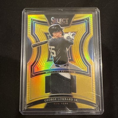 George Lombard Jr. 2025 Panini Select Selective Swatches Gold Mem 2/10 Yankees