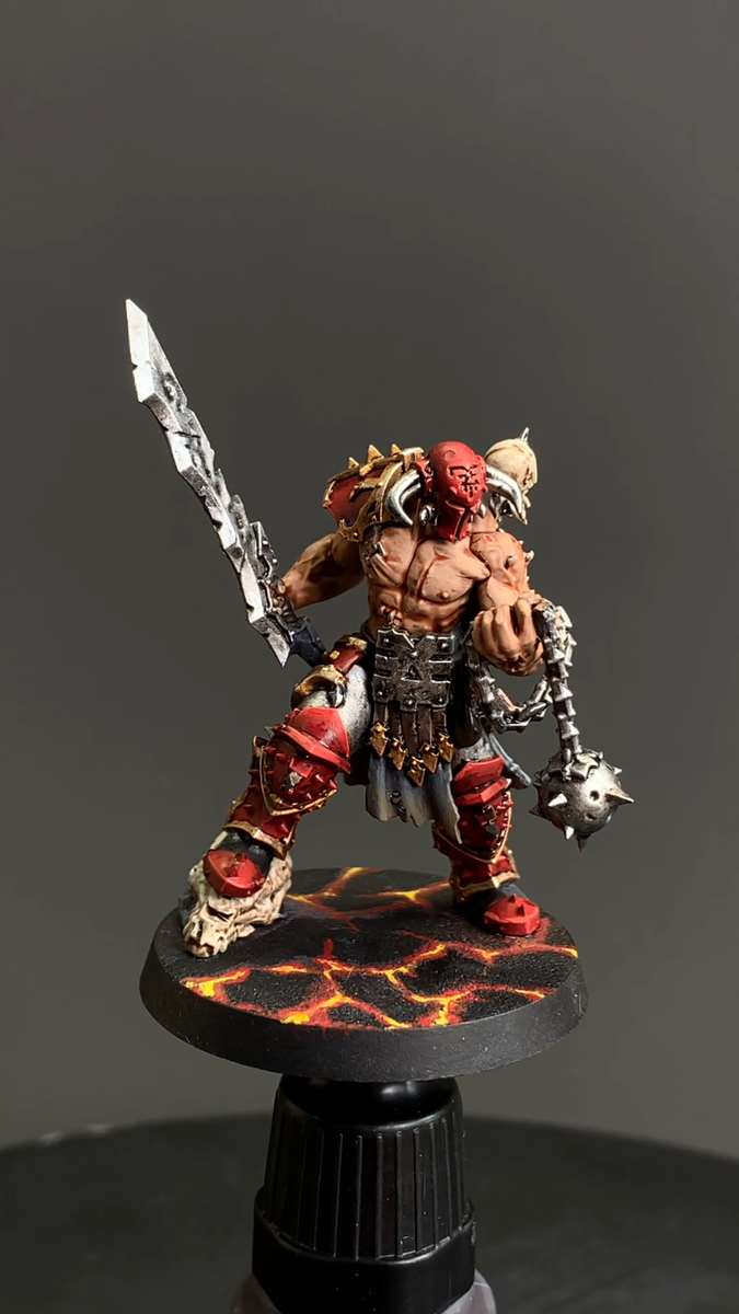 Warhammer AOS Slaughterpriest with Hackblade Khorne Skulltaker