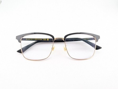 Gucci Eyeglasses Frames Only, GG0130OZ 001, 53-18-145, Black/Gold, Japan