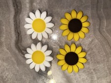 Silicone Focal Beads. Large Flowers - 4 Pieces lot136