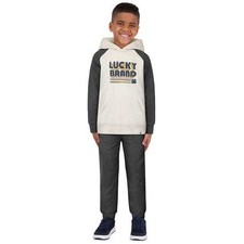 Lucky Brand Boys' Kids' 2-piece Fleece Set Size 5 Charcoal NWT