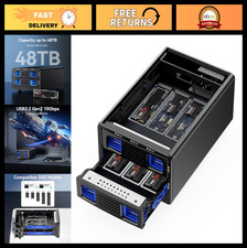 M.2 NVMe SSD Enclosure with Cooling Fan, USB A/C 3.2 Gen 2, 48TB Support