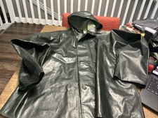 Vintage Helly Hansen P300 Black PVC Hooded Ra...