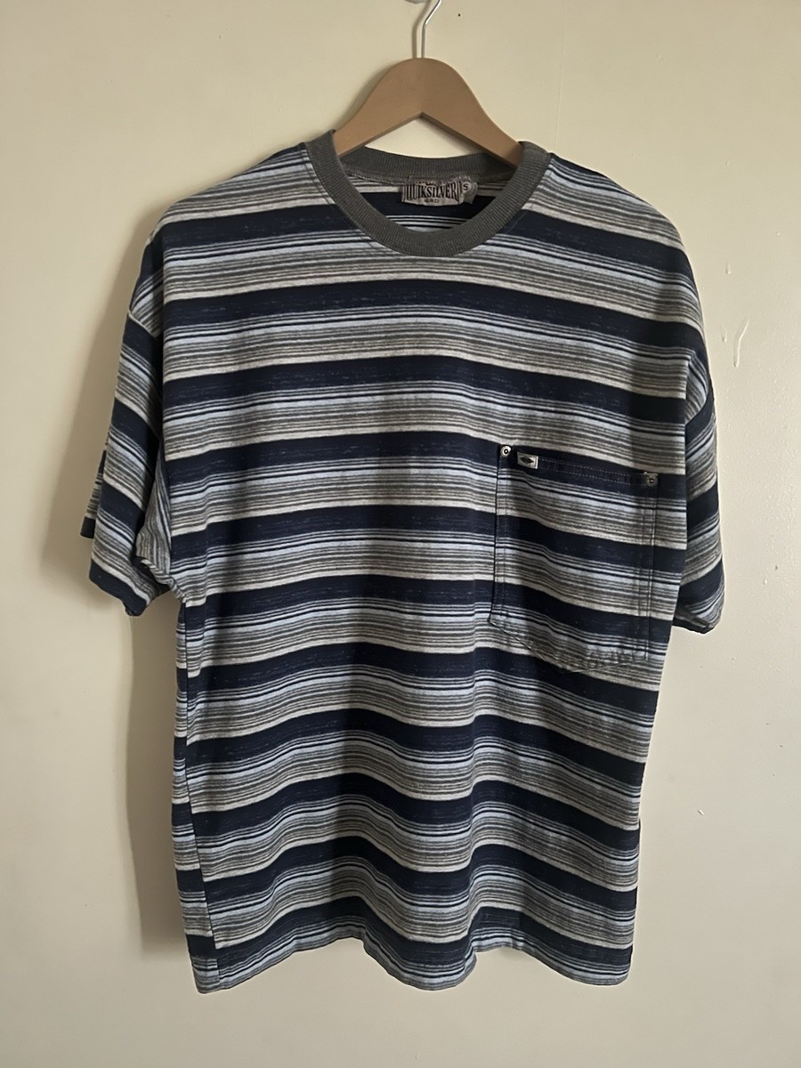 Vintage 90s Quiksilver QSD USA Made Surf Striped Pocket T Shirt