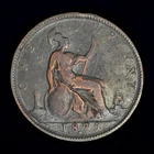 GB VICTORIA 'BUN HEAD' PENNY 1875H WIDE DATE ++ NICE GRADE - RARE!! ++ [205-07]
